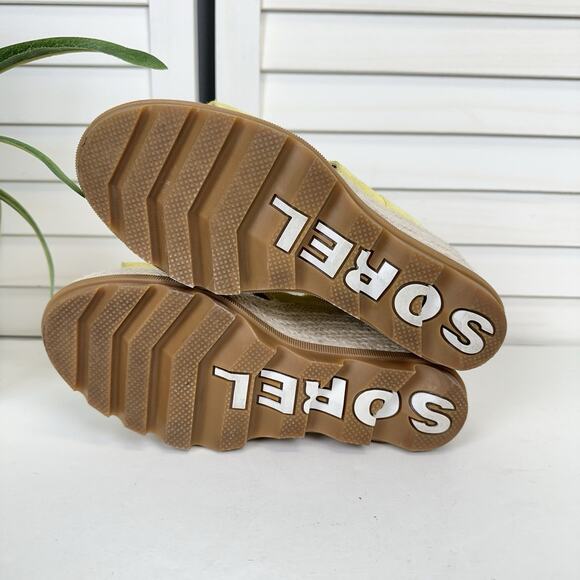 Sorel Joanie II Slingback Wedge Sandal Sunnyside Yellow Espadrille Shoe Size 7.5 - Picture 7 of 10